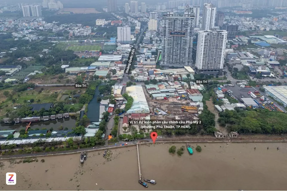 Kiến trúc nút giao vòng xoắn 2 tầng độc đáo của cầu Phú Mỹ 2