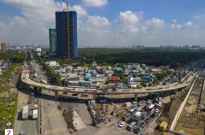 Cận cảnh cầu vượt nút giao An Phú dự kiến thông xe trong năm nay